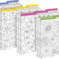 Barker Creek Color Me! Garden File Folders, Letter Size, Multiple Designs, Set of 12