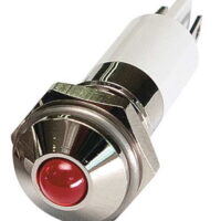 Round Indicator Light, Red, 120VAC