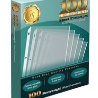 100 Clear Heavyweight Poly Sheet Protectors by Gold Seal, 8.5' x 11'