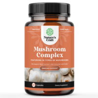 Nootropic & Immune Support Mushroom Supplement - Nature's Craft Mushroom Complex With Lion's Mane, Reishi, Cordyceps & Turkey Tail Adaptogen Blend