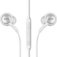 Premium White Wired Earbud Stereo In-Ear Headphones with in-line Remote & Microphone Compatible with BLU Studio Mini LTE