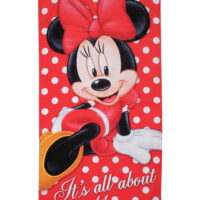 Disney Minnie Mouse Girls 58x28 Beach Towel Polka Dots Red
