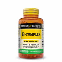 Mason Natural Vitamin B Complex - Healthy Heart and Nervous System, Improves Immune Function and Energy Metabolism, 100 Softgels