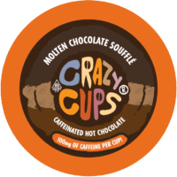 Crazy Cups Molten Chocolate Souffle Caffeinated Hot Chocolate pods, 22 Count For Keurig K-cup Machines