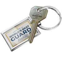 NEONBLOND Keychain Worlds Best Guard Certificate Award