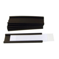 MasterVision Magnetic Data Cards with Inserts, Black, Accessories, .75' X 2.75', 10 pack