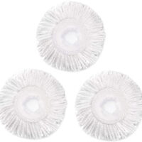 3 Replacement Mop Micro Head for O-Cedar Refill Hurricane For 360 Degree Spin Magic Mop-Anti-Abrasive Microfibers No Scratch-Round Shape Standard Size