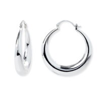 Scoop Women’s Fine Silver-Plated Brass Hoop Earrings