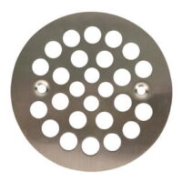 Satin Nickel Round Shower Grate Drain 4 1/4' Replacement Cover