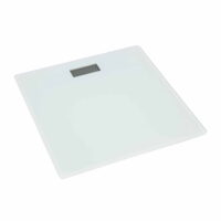 Home Basics White Tempered Glass Digital Bathroom Scale