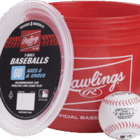 Rawlings Official League TVB Tball Baseball Bucket, 8 Count
