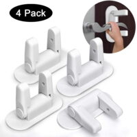 AMERTEER 4 Pack Door Lever Lock for Child Safety,Amerteer 2019 Upgrade Baby Safety Locks,Child Proof Door Handle Lock,3M Adhesive Tape Lock Child Proof Doors/Windows & Handles