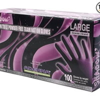 Adenna Shadow 6 mil Nitrile Powder Free Exam Gloves (Black, Large) Box of 100