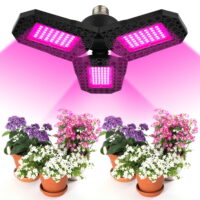 LED Plants Grow Lamp Lights, TSV Full Spectrum LED Plant Grow Light, Foldable 60W E27 Bulb Plant Grow Ceiling Lights, Sunlike Lighting for Indoor, Basement, Shop, Greenhouse Hydroponic