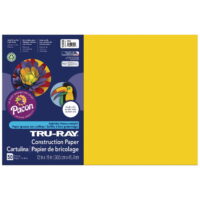 Pacon Tru-Ray Construction Paper, 12' x 18', Yellow