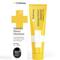 First Honey Sterile Manuka Honey Ointment, First Aid Wound Care, Pain Relief, Cuts and Burn Cream, 1.0 oz