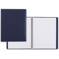 Blueline Duraflex Notebook - Letter 160 Sheets - Twin Wirebound - Ruled - 8 1/2' x 11' - Blue Cover Textured - Poly Cover - Micro Perforated, Flexible Cover, Wear Resistant, Tear Resistant - Recycled