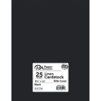 Paper Accents Cardstock 8.5'x 11' Linen 80lb Black 25pc