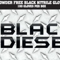 The Black Diesel Nitrile Powder Free Gloves, Heavy Duty 4 Mil, Ambidextrous, Non-Sterile, 100 Gloves Per Box, Size XXL