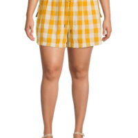 The Get Women's Plus Size Paperbag Waist Shorts