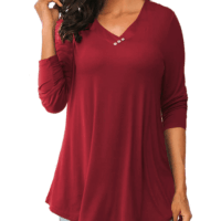 FOLUNSI Women's Plus Size Tops Casual Blouses Long Sleeve Flowy Tunic Tops m-4xl