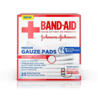 Band-Aid Brand Cushion Care Gauze Pads, Medium, 3 in x 3 in, 25 ct