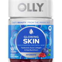 OLLY Glowing Skin Gummy, 25 Day Supply (50 Gummies), Plump Berry, Hyaluronic Acid, Collagen, Sea Buckthorn, Chewable Supplement (Packaging May Vary)