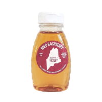 Wild Raspberry Honey - 8 oz, Made in Maine, Organic, All natural, Gluten Free, NON GMO, Raw