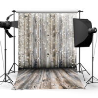 3x5ft Studio Photo Video Photography Backdrops Rustic Wood Planks Lights Printed Vinyl Fabric Party Decorations Background Screen Props