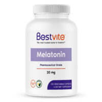 Melatonin 20mg (120 Vegetarian Capsules) - No Stearates - Vegan - Non GMO - Gluten Free