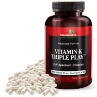 Futurebiotics Vitamin K Triple Play (Vitamin K2 MK7 / Vitamin K2 MK4 / Vitamin K1) Full Spectrum Complex, 60 Capsules