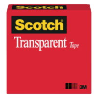 3M #600 Transparent Cellophane Tape, 1' x 72 yds