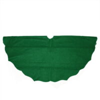38' Pine Green Scalloped Edge Round Christmas Tree Skirt