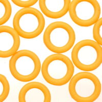 25pcs Orange O-Ring For Flat Licorice Leather 8x2mm/pack (4-pack Value Bundle), SAVE $3