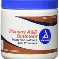 2 Pack Dynarex Vitamin A&D Ointment 15 oz. Jar - Skin, Rash, Tattoo, Small Burns