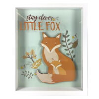 RoomMates Stay Clever Little Fox Orange Decorative Wall Shadowbox with Raised Shape