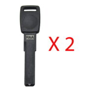 AKS KEYS New Smart Key Square Replacement Uncut Emergency Blade Key For Audi (2 Pack)
