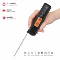 Digital Meat Thermometer for Grill and Cooking. Upgraded with Backlight and Alarm.Best Ultra Fast Digital Kitchen Probe. Includes