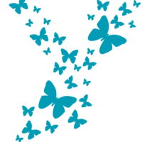 Teal Butterfly Wall Decals Wall Decor Stickers, Girls Wall Stickers (26) Butterflies 1.75'-10.75'