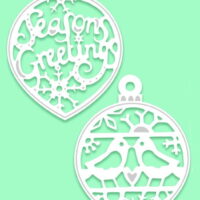 Creative Expressions Die Paper Cuts Collection - Seasons Greetings Bauble Duo