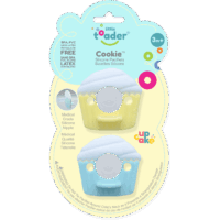 Little Toader CookieTM Pacifier –Aqua/Yellow Cupcake (2 pack)
