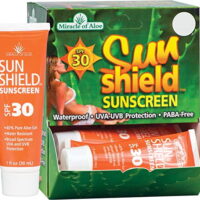 Miracle of Aloe 12-Piece Display Sunshield Cream SPF-30 Sunscreen 1 Ounce Tube with 40% Ultra-Aloe