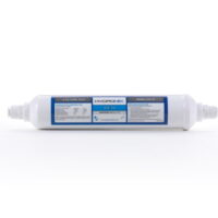 Hydronix ICF-10Q38 Inline Reverse Osmosis Post, Fridge & Ice Coconut GAC Water Filter 2000 Gal, 3/8' Quick Connect