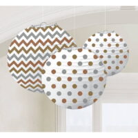 Designs Paper Lanterns Metallics Pkg/3