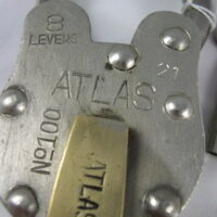 Large Iron Antique Style Replica Atlas Padlock with 2 Keys