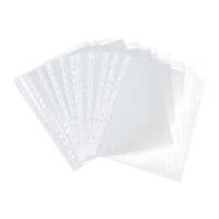 100pcs Sheet Protectors Clear Design A4 11 Hole Paper Cover Loose Leaf Protector Paper File Protect Bag (Thicker 6C for Universal)