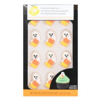 Ghost w/ Candy Corn Royal Icing Decoration