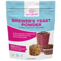 Mommy Knows Best Brewers Yeast Powder for Lactation for Breastfeeding Mothers - Mild Nutty Flavored Unsweetened and Debittered - Helps Boost Breast Milk Supply