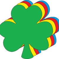 Shamrock Assorted Color Creative Cut-Outs- 5.5”