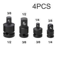 4pcs 1/4 3/8 1/2 Steel Air Impact Adapter Converter Socket Set Reducer Drive